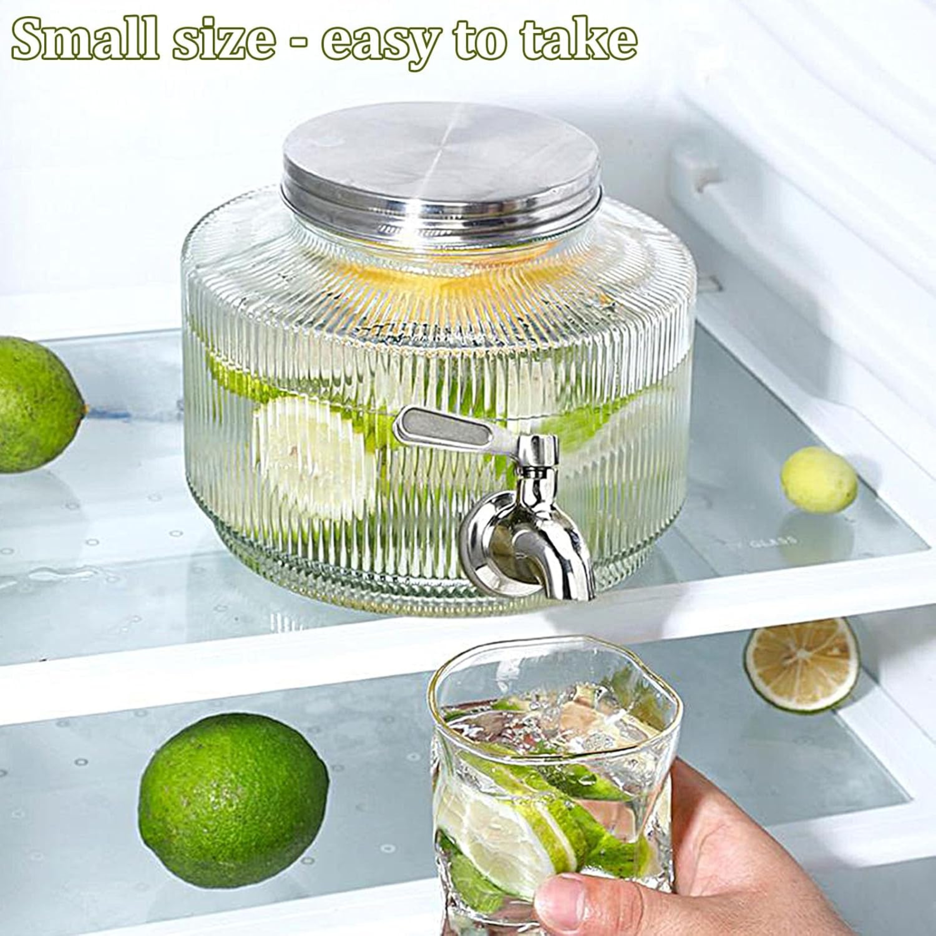 Premium Glass Beverage Dispenser – 2L