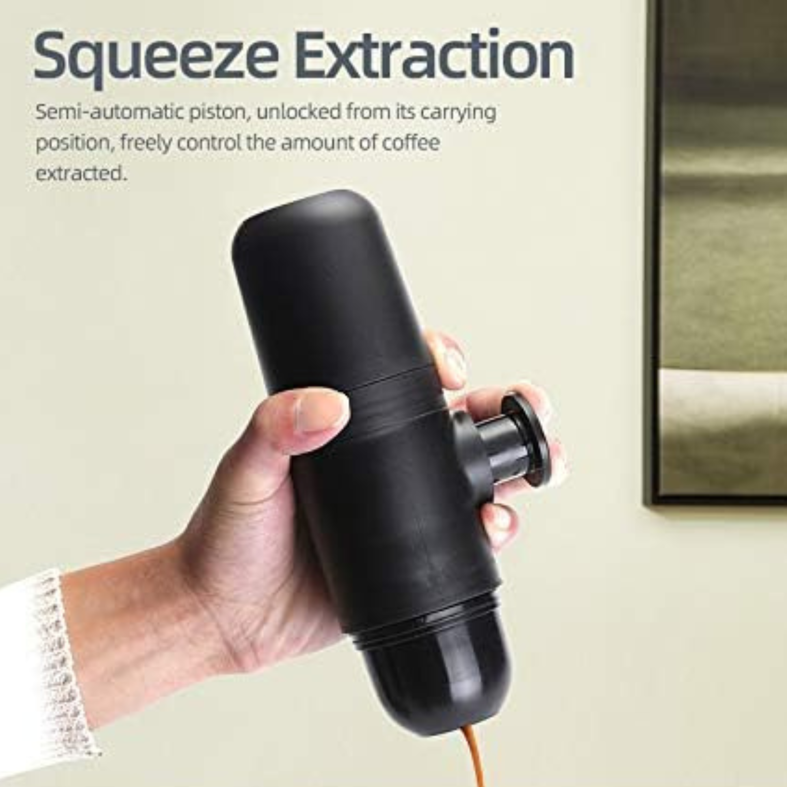 Portable Mini Espresso Maker – Ground Coffee & Capsule Compatible