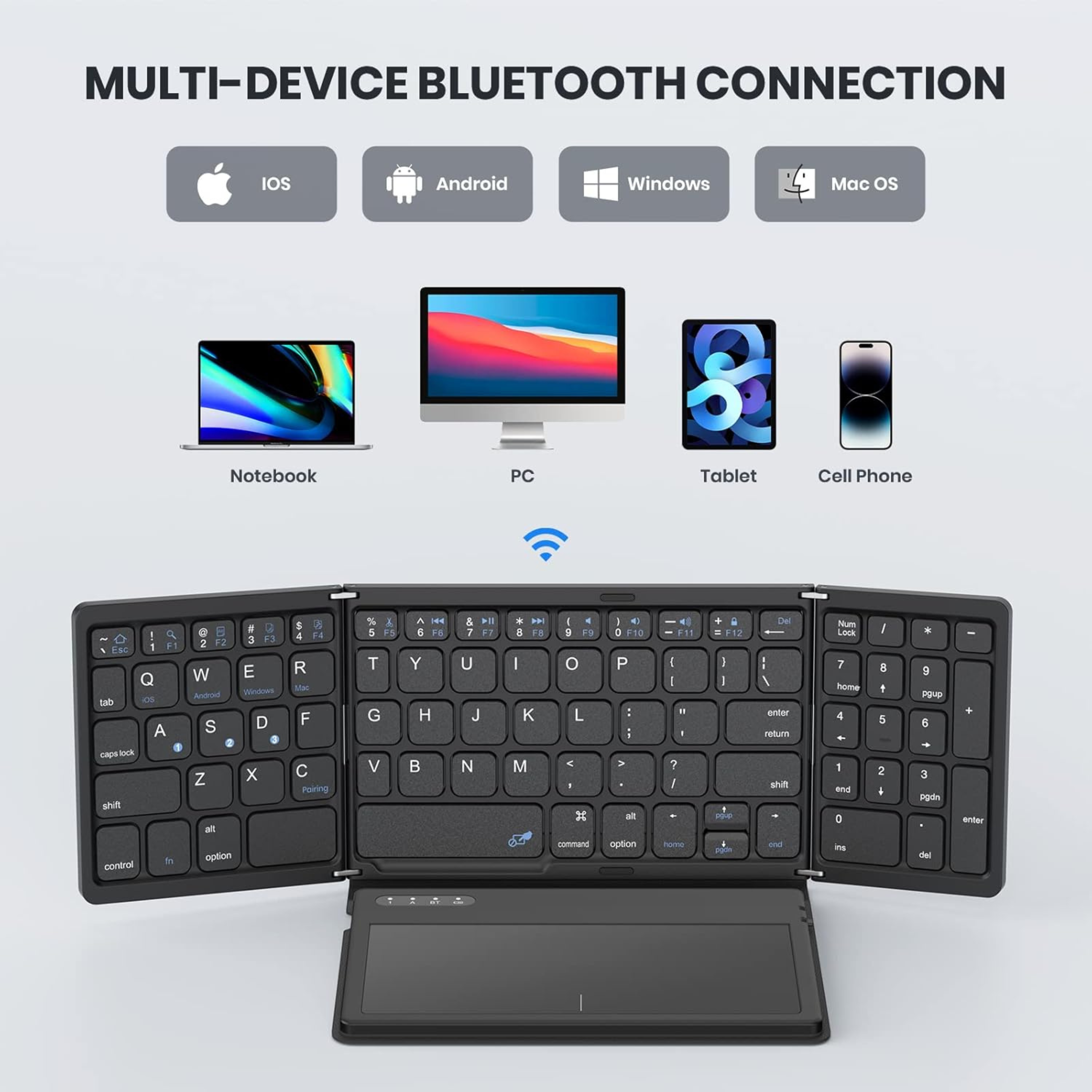 Lightweight mobile keyboard for travel