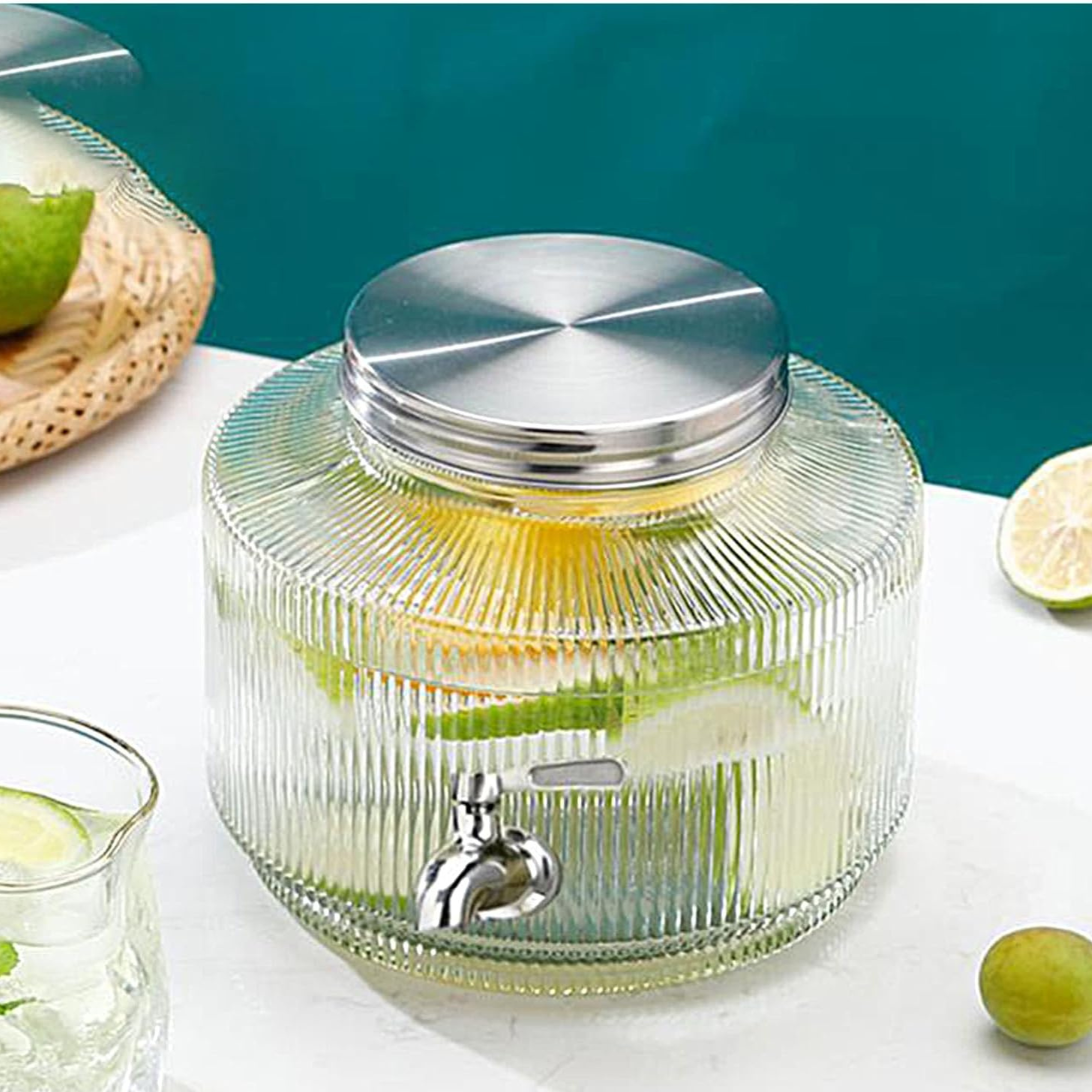 Premium Glass Beverage Dispenser – 2L