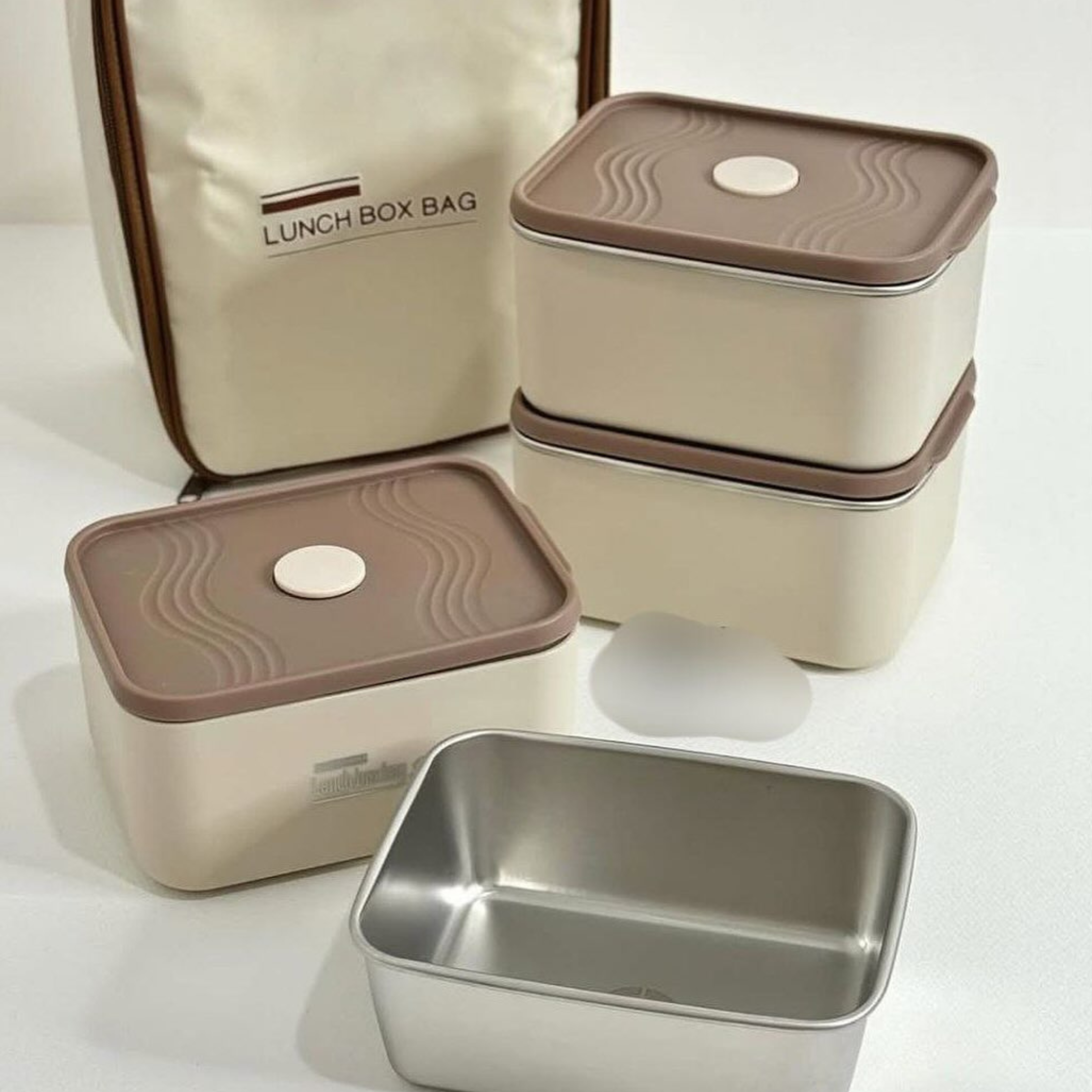 3-Layer Lunch Box Set with Bag