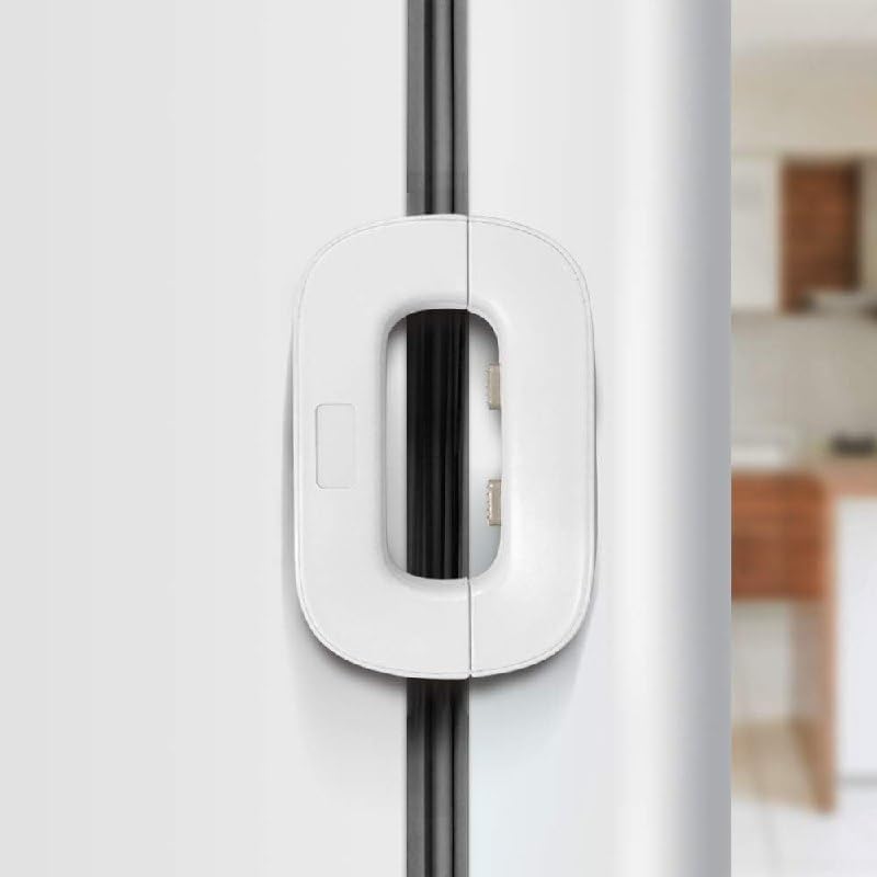 Child safety U-lock for fridge handles