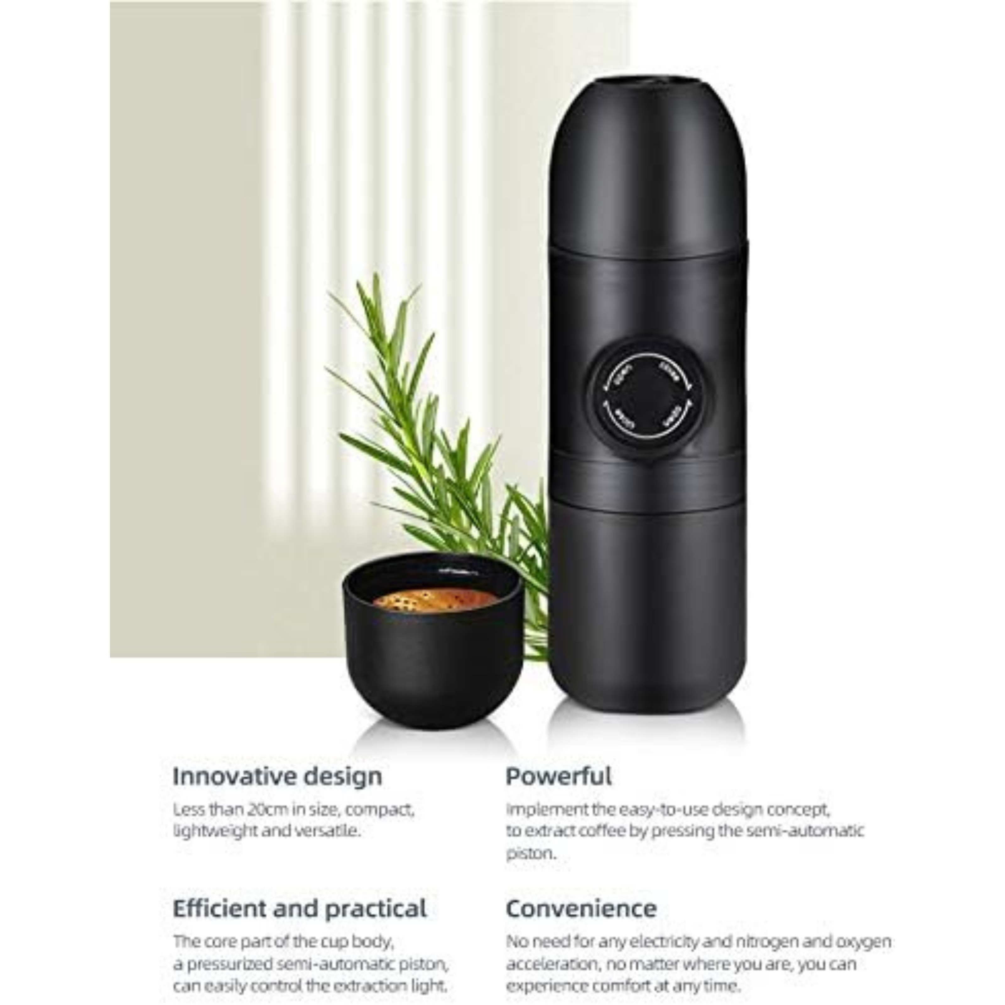 Portable Mini Espresso Maker – Ground Coffee & Capsule Compatible