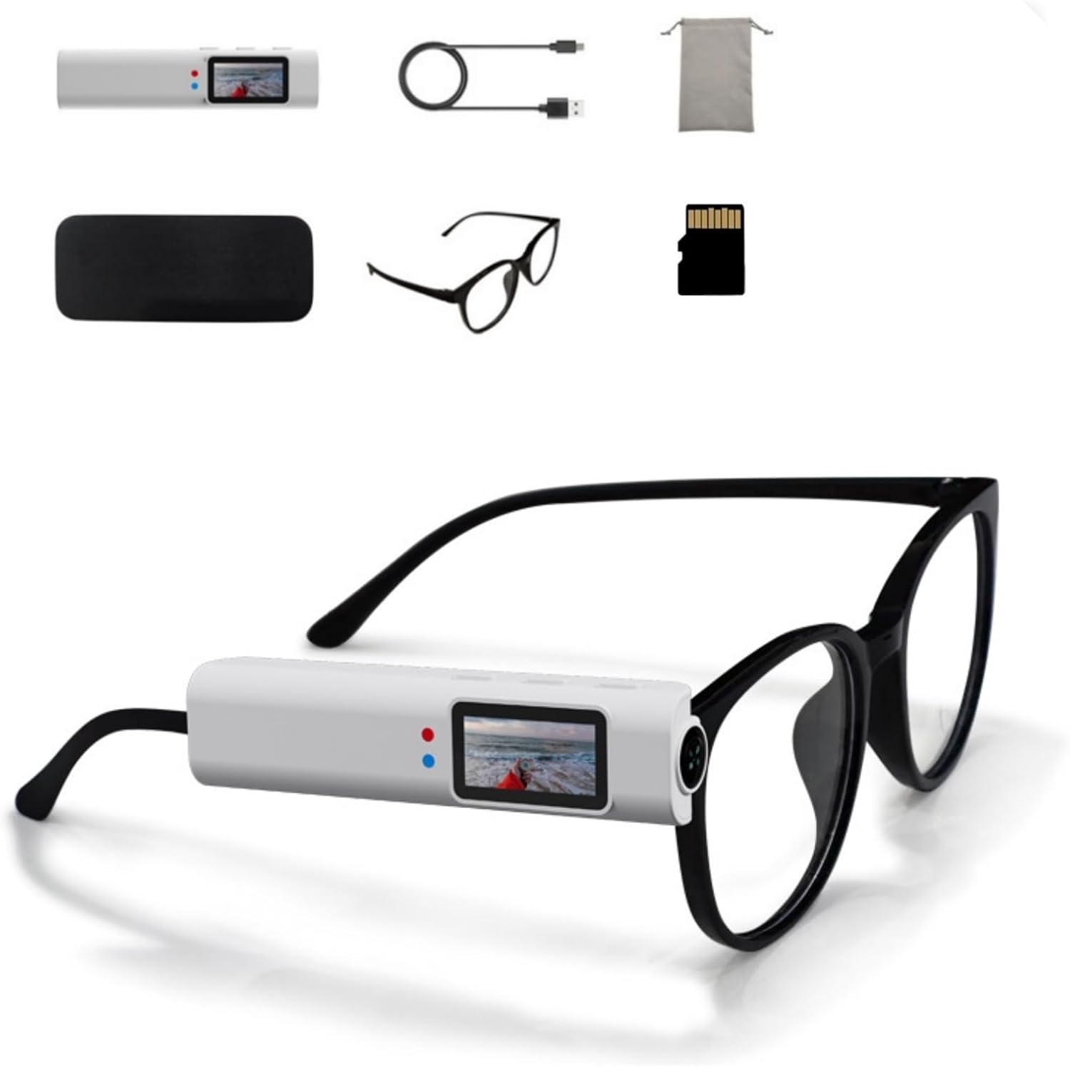 FPV clip-on glasses camera front view