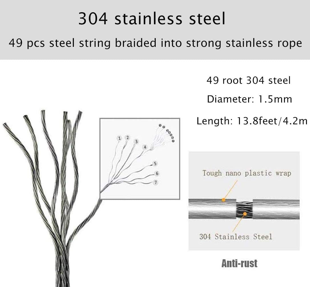 Telescopic drying rope extended for laundry