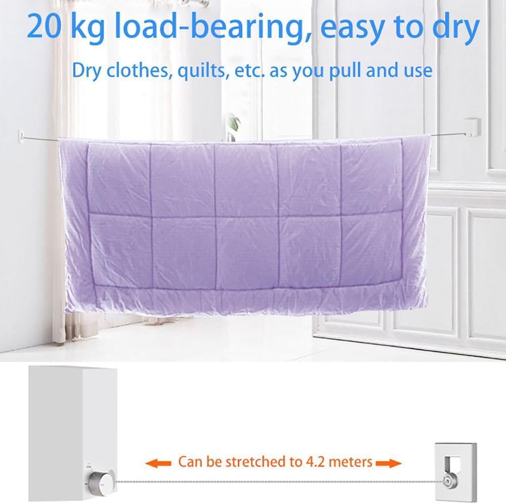 Steel wire retractable clothesline UAE