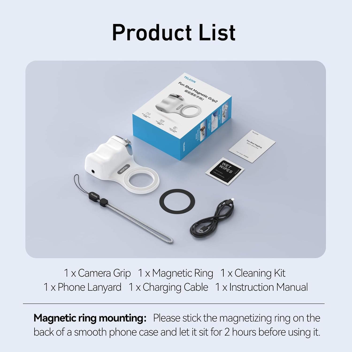 Phone grip for vlogging and photography