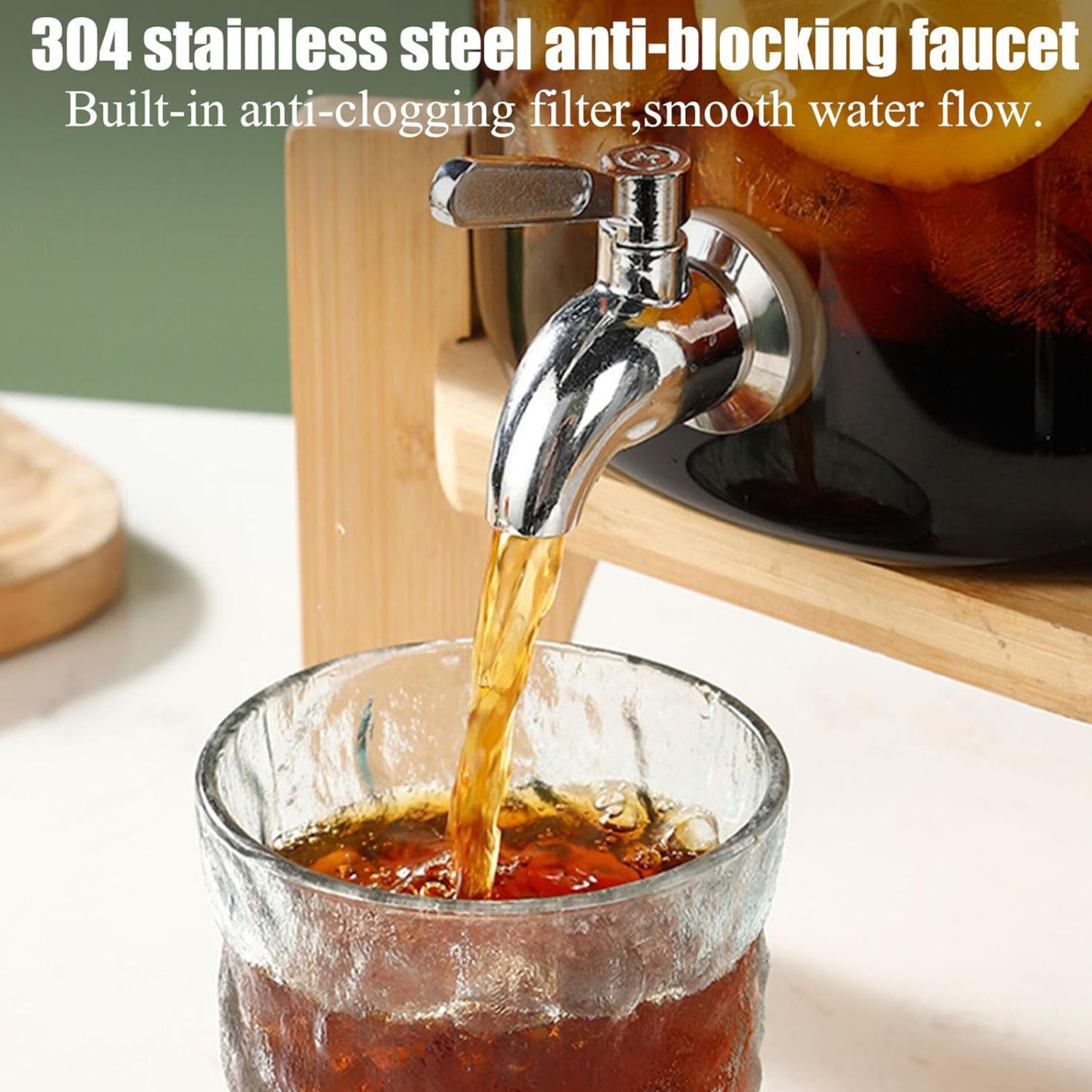 Premium Glass Beverage Dispenser – 2L