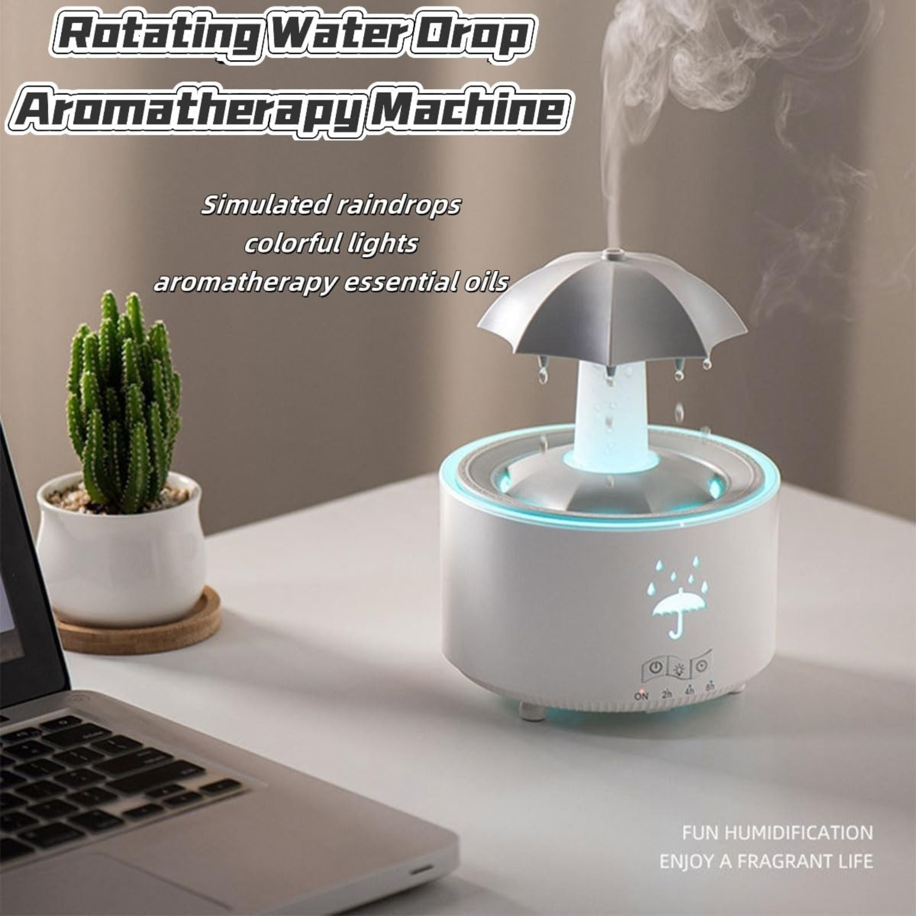 Absher RainCloud | Soothing Rainfall Humidifier & Diffuser