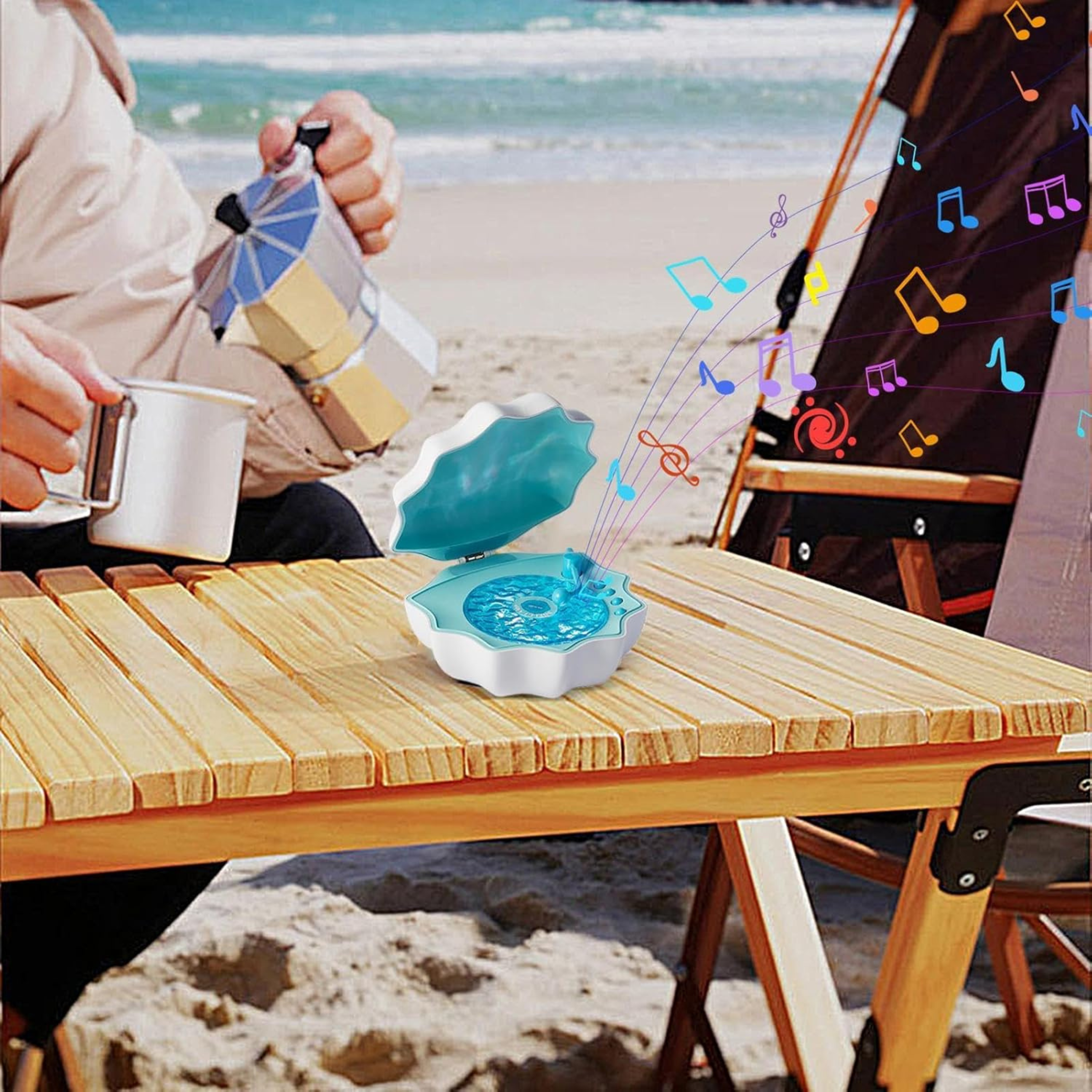 Shell Lamp Bluetooth Speaker | LED Light & Wireless Music Speaker