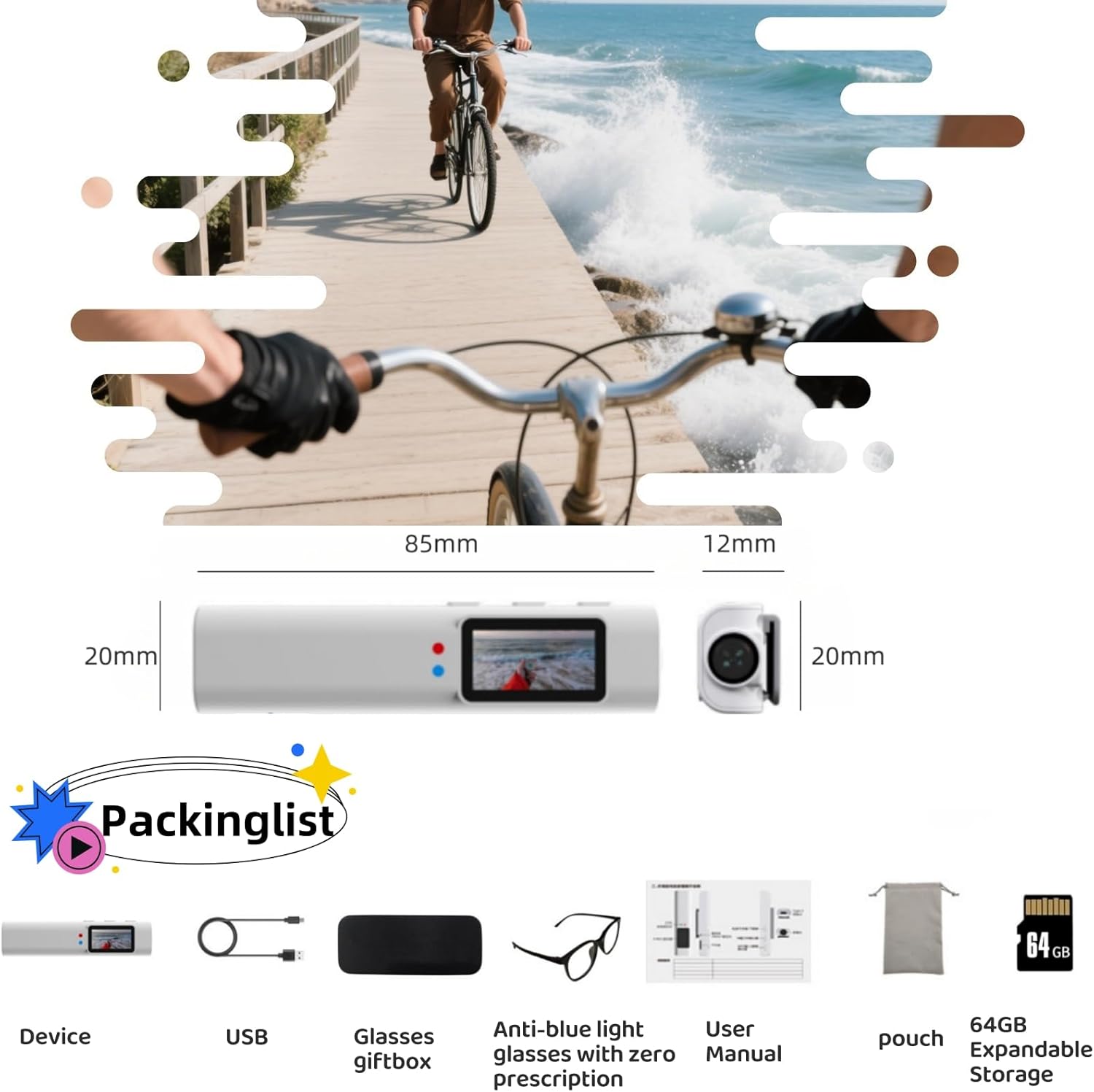 FPV Glasses Camera – Hands-Free POV Recording