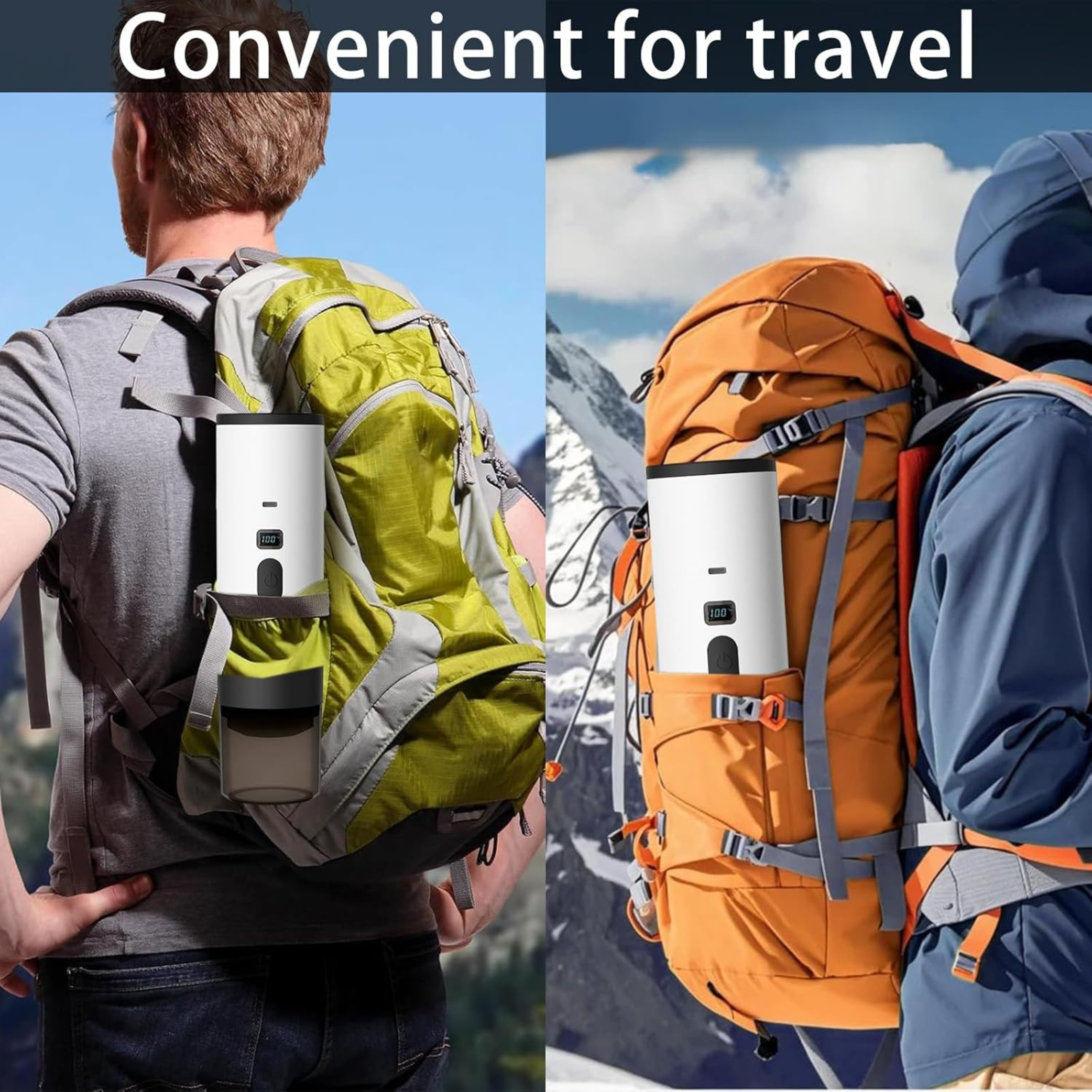 Portable Electric Coffee Maker – Self-Heating, Wireless & Travel-Ready