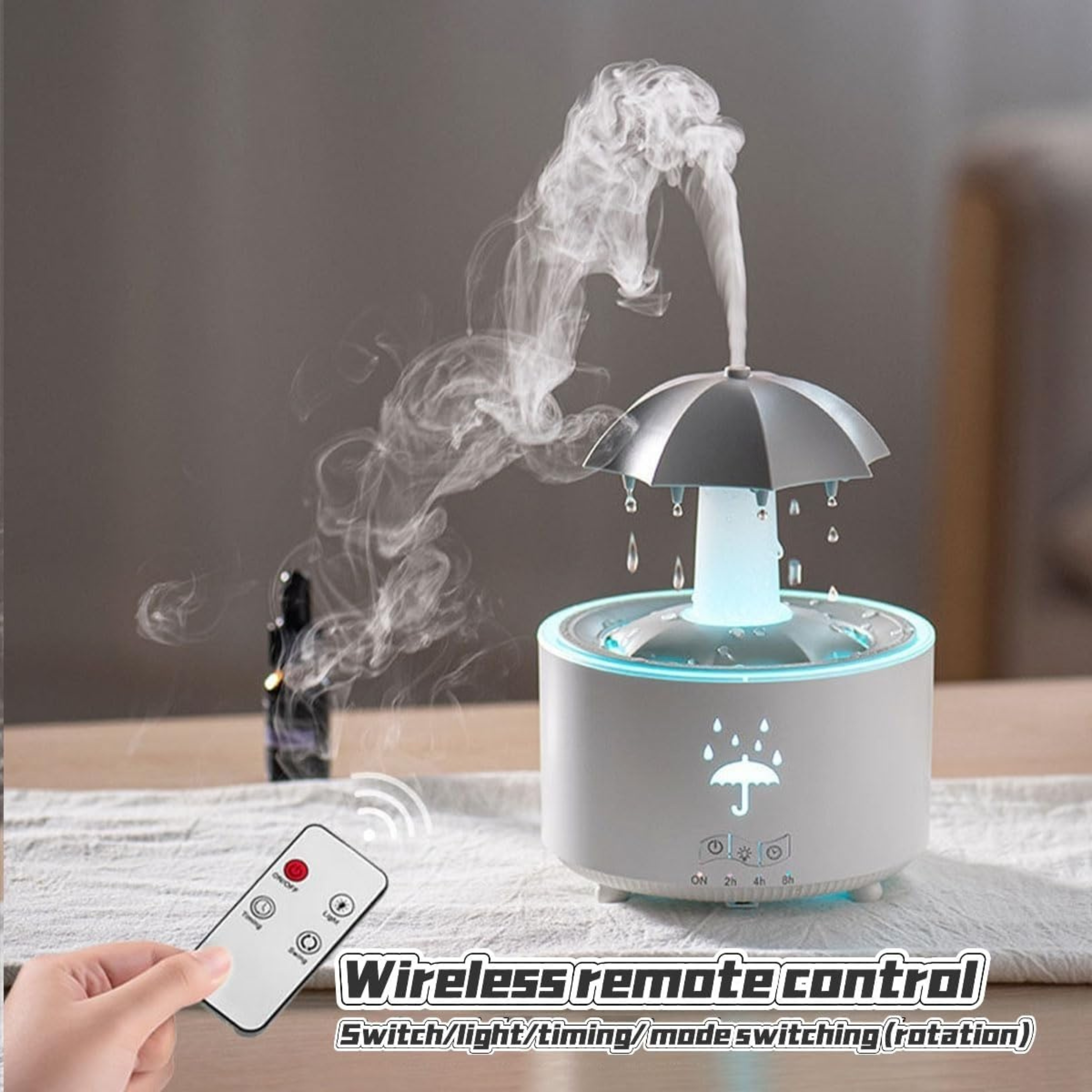 Absher RainCloud | Soothing Rainfall Humidifier & Diffuser
