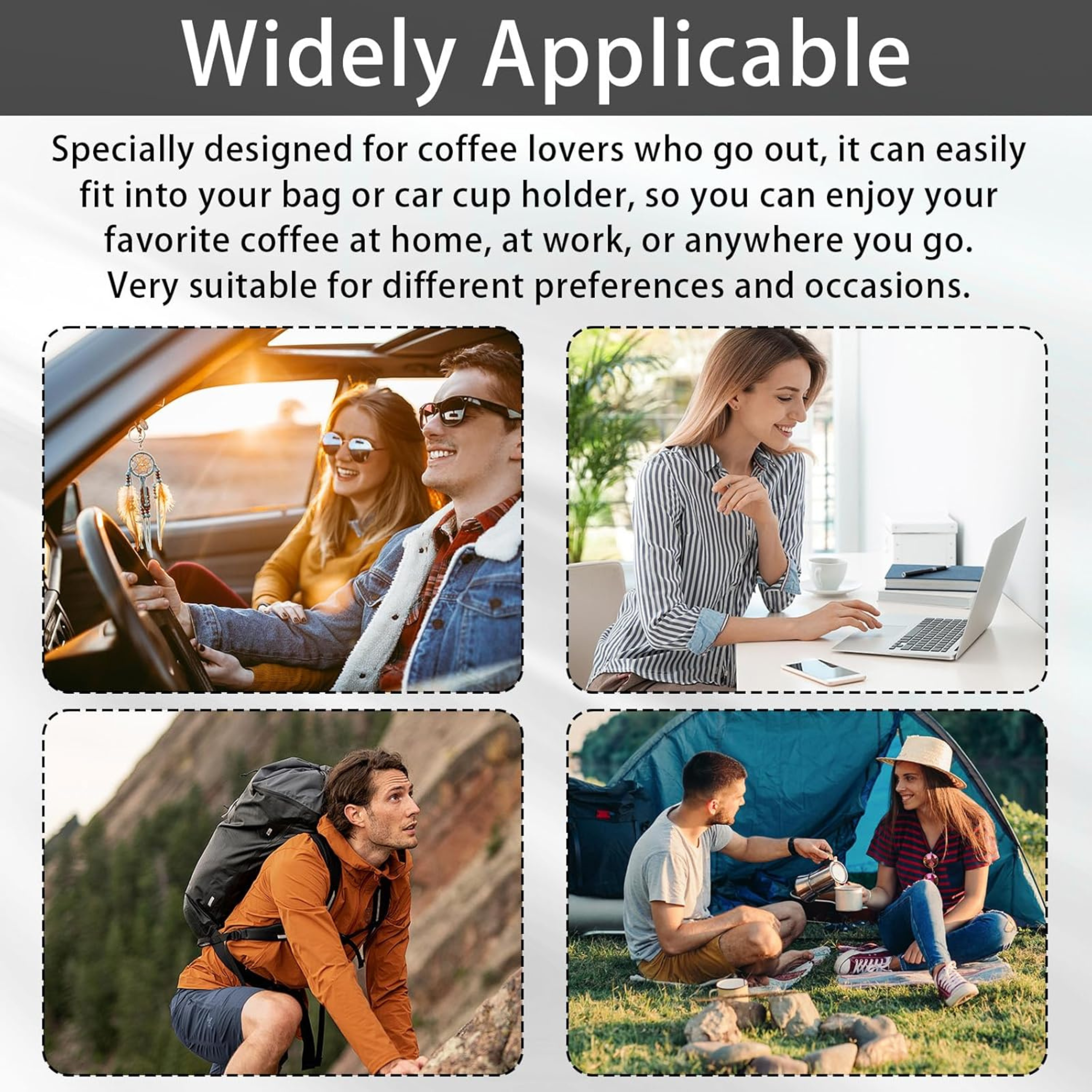 Portable Electric Coffee Maker – Self-Heating, Wireless & Travel-Ready